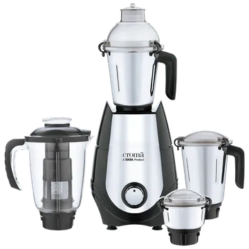 Croma 1000 Watt 4 Jars Mixer Grinder (20000 RPM, Black and Silver)