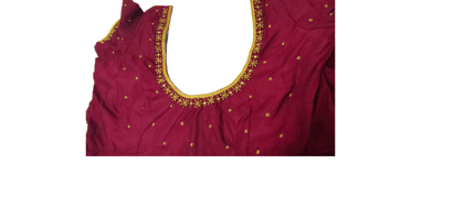 maroon color maggam work blouse