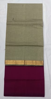 A beautiful two-tone cotton Dress and Dupatta with a gold border