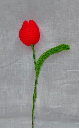 Handmade Crochet Tulip Flower  Home Decor