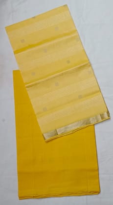 Yellow Cotton Dress with dhuppatta