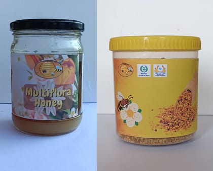 Multi-flora Honey + Bee Pollen (Combo Pack)