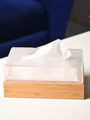 Crystal Clear Tissue Box - Rectangle Shape