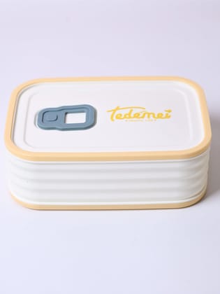 Cream Rectangle Lunch Box - 580 ML