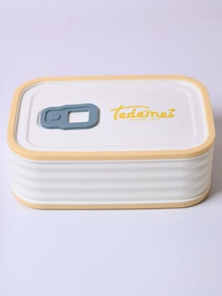 Cream Rectangle Lunch Box - 580 ML