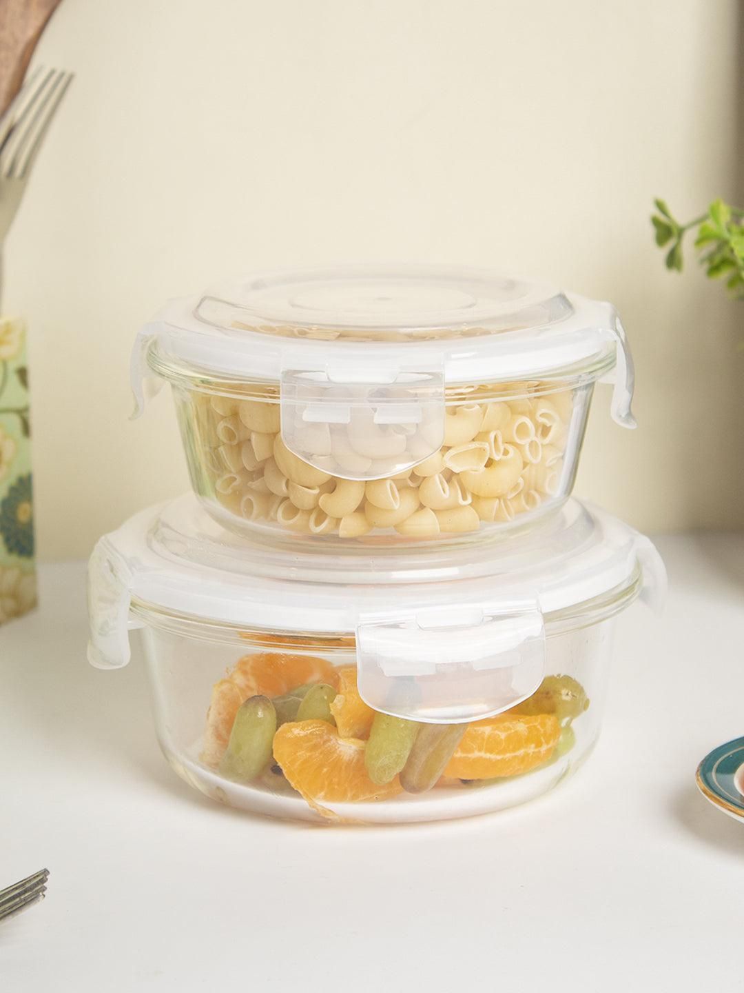 Borosilicate Food Containers (Pack of 2 - 400ml & 620ml)