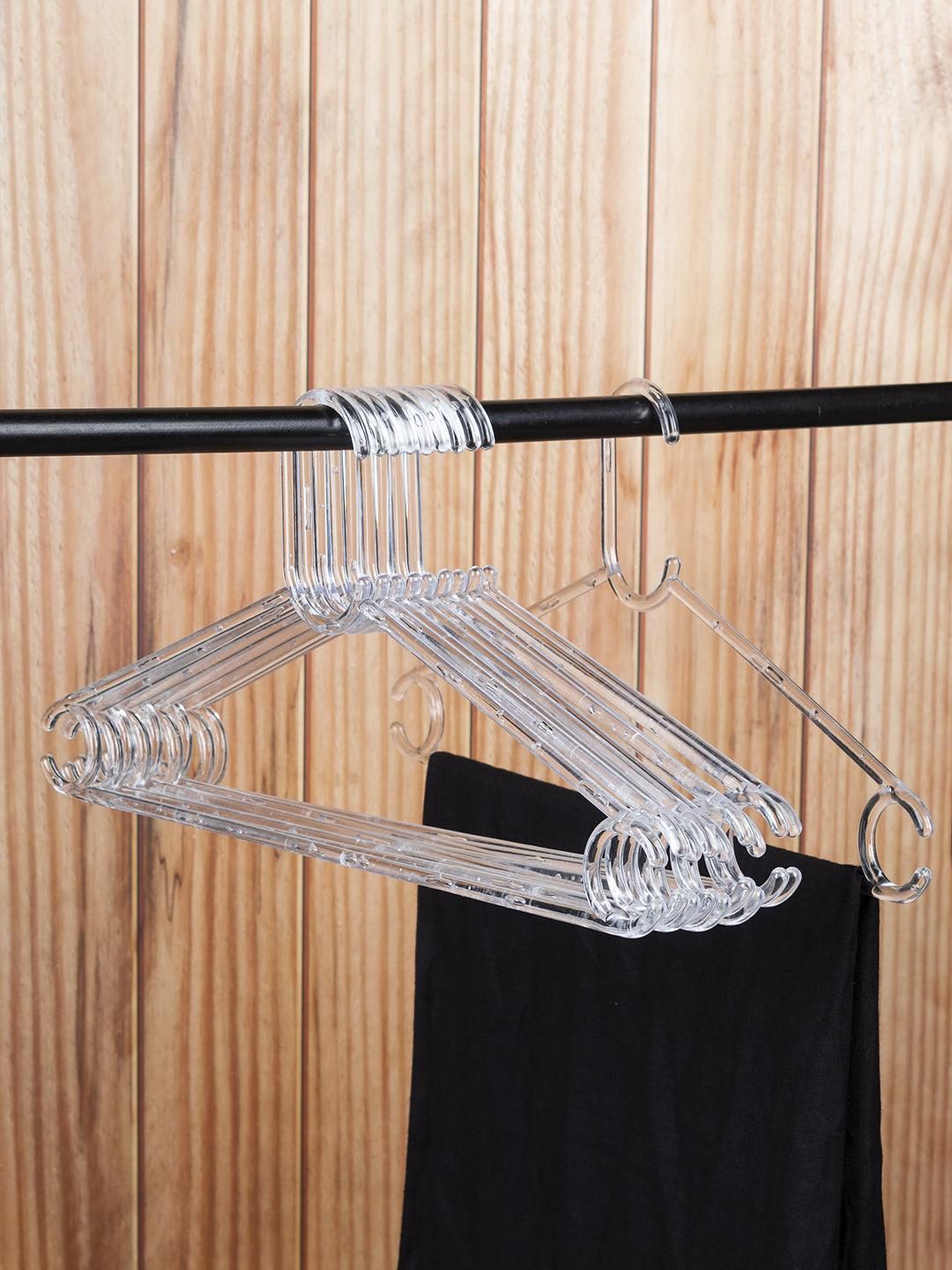 Market99 Plastic Transparent Hangers  - Set of 10