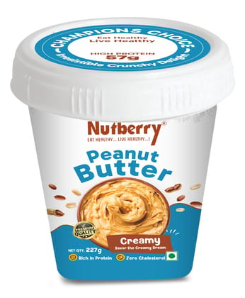 Nutberry Peanut Butter Creamy 227gm in Bucket