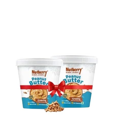 NUTBERRY PEANUT BUTTER CRUNCHY 227gm + PEANUT BUTTER CRUNCHY 227gm