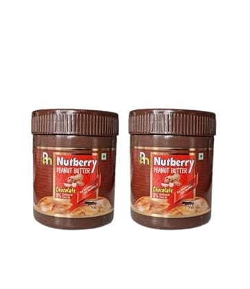 Nutberry Peanut Butter chocolate creamy combo pack of 2 200gm jar (regular, 200gm) | Vegan | Cholesterol Free | No Hydrogenated Oil | Zero Trans-Fat