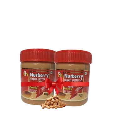 COMBO OFFER Nutberry Peanut Butter creamy 200gm jar PACK OF 2 (regular, 200gm) | Vegan | Cholesterol Free | No Hydrogenated Oil | Zero Trans-Fat