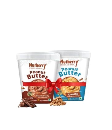 PEANUT BUTTER CHOCOLATE CRUNCHY 500gm + PEANUT BUTTER CRUNCHY 500gm