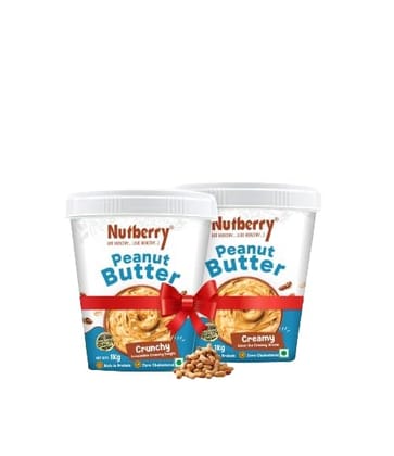 PEANUT BUTTER CRUNCHY 1KG + PEANUT BUTTER CREAMY 1KG