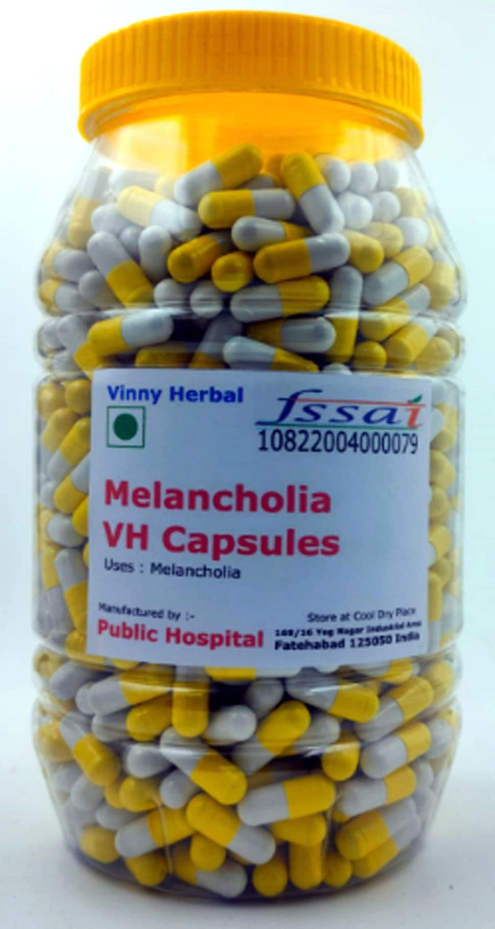 Melancholia VH Herbal Supplement Capsules 600 Caps Jar