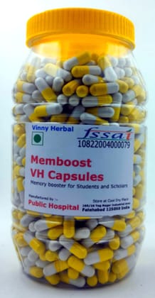 Memboost VH Herbal Supplement Capsules 600 Caps Jar