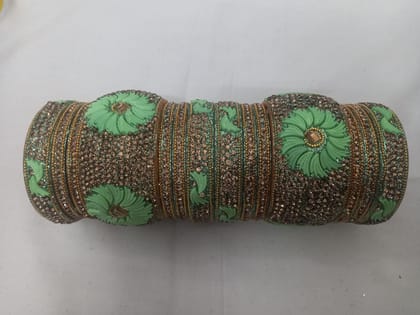 Stunning Green Bangle Set-1