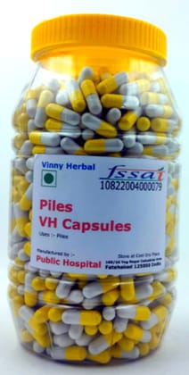 Piles VH Herbal Supplement Capsules 600 Caps Jar 600 Caps Jar