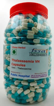 Thalassaemia VH Herbal Supplement Capsules 600 Caps Jar