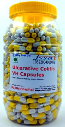 Ulcerative Colitis VH Herbal Supplement Capsules 600 Caps jar