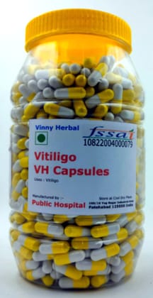 Vitiligo VH Herbal Supplement Capsules 600 Caps Jar