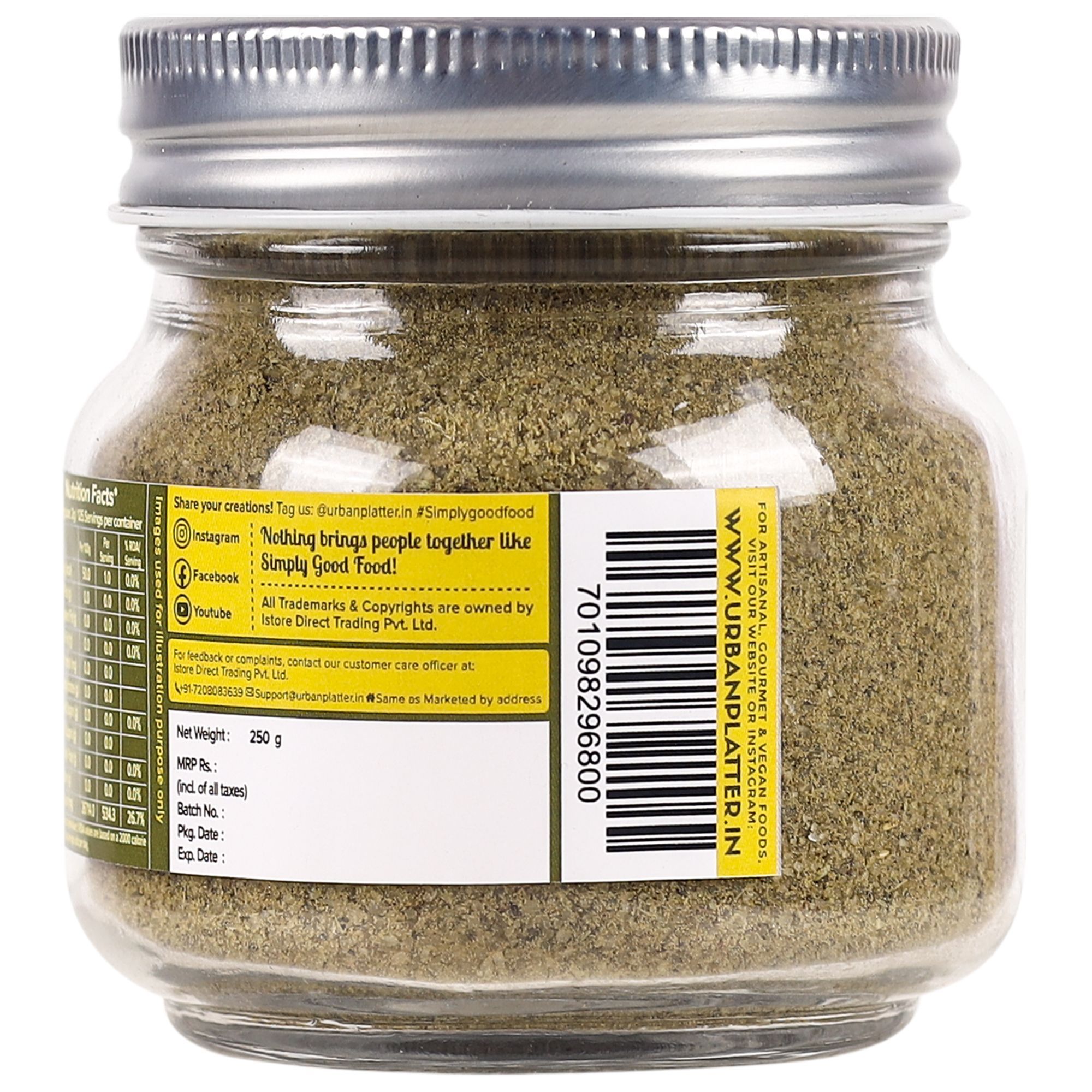 Urban Platter Oregano Seasoning with Sea Salt & Sesame, 250g (Greek Sea Salt, Mediterranean Herb, Season Vegetables)