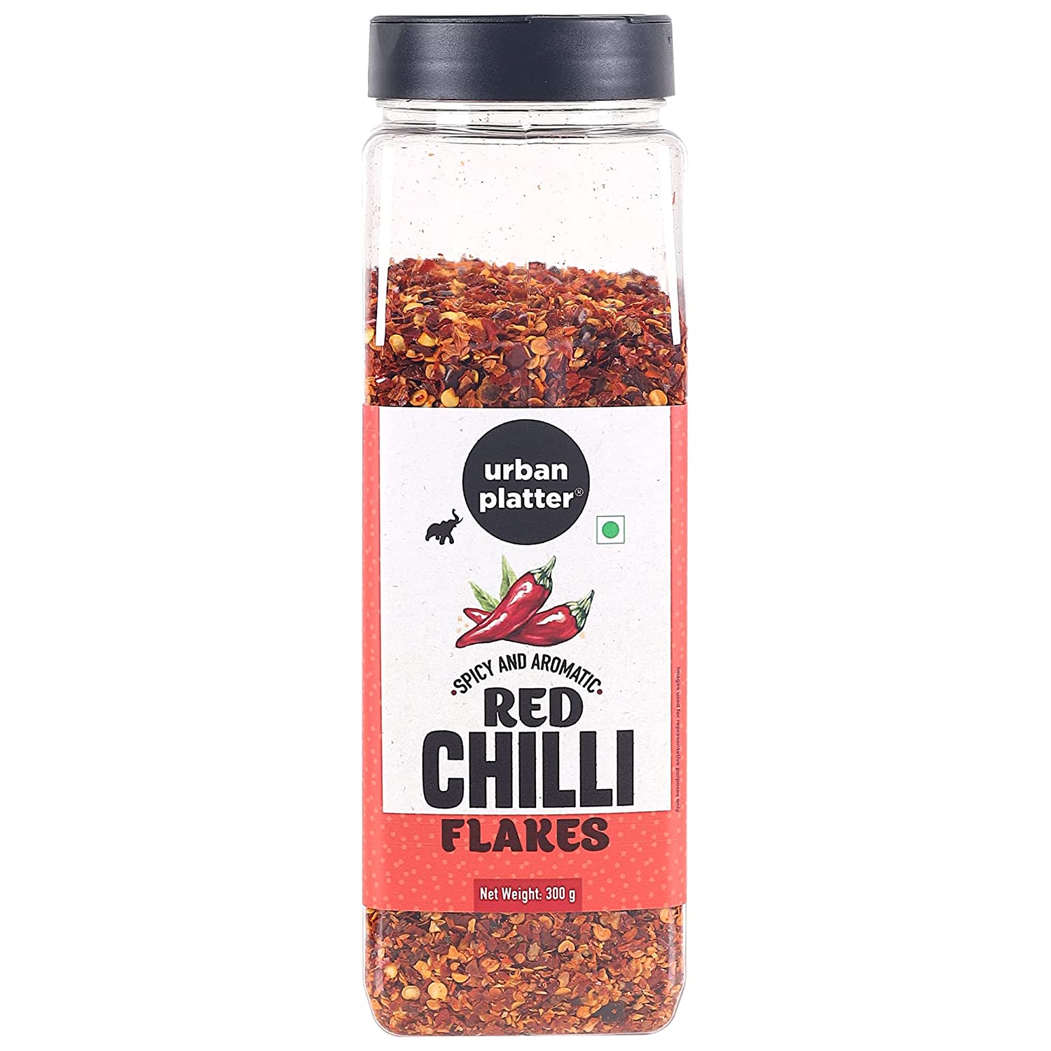 Urban Platter Dried Red Chilli Flakes Shaker Jar, 300g