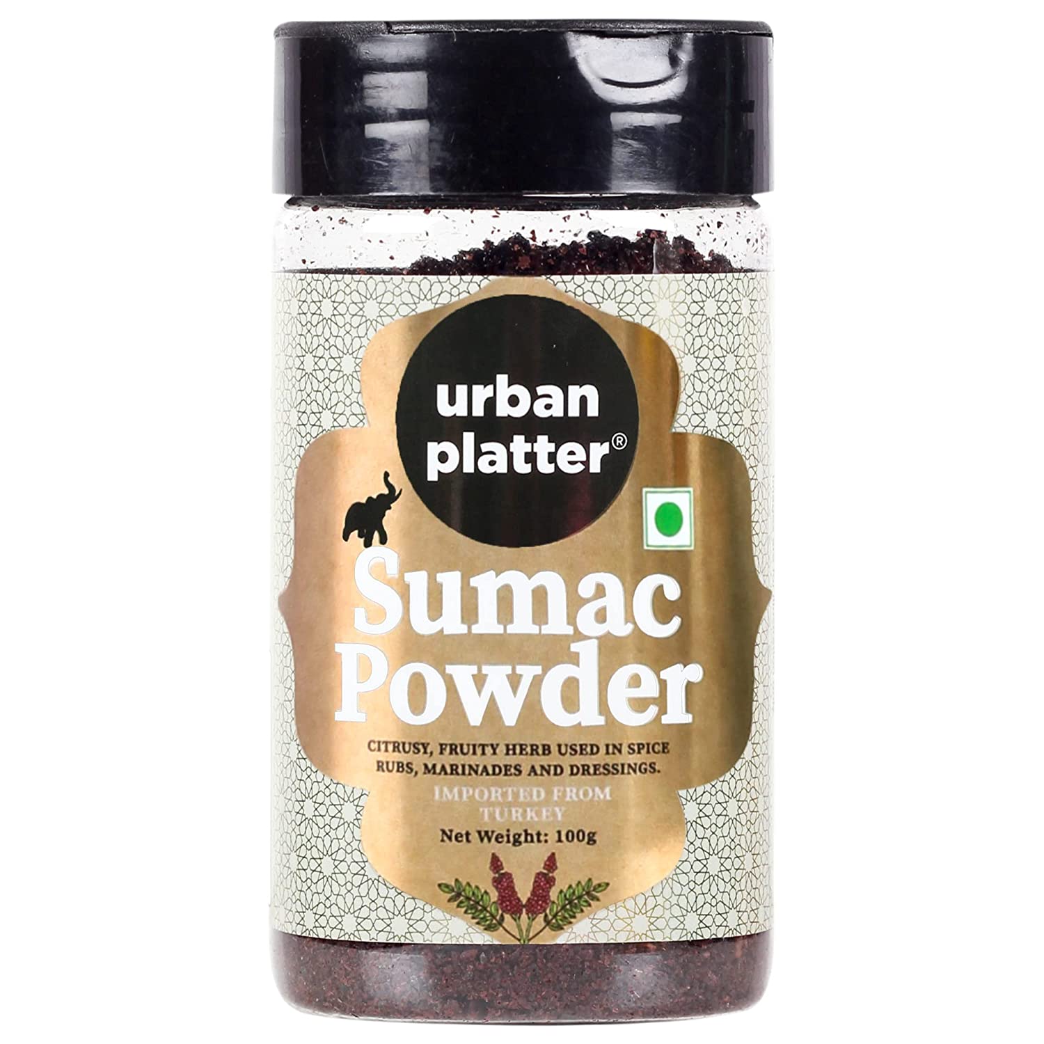 Urban Platter Sumac Powder, 100g| Versatile Spice | Citrusy and Fruity | Perfect for Dry Rub and Seasoning | Imported from Turkey