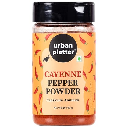 Urban Platter Cayenne Pepper Powder, 80g [Spicy & Smoky Pepper Powder]