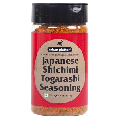 Urban Platter Japanese Shichimi Togarashi Seasoning Shaker Jar, 80g [An all purpose seasoning, Spicy, Flavourful, Seasoning for Snacks, Signature Japanese Spice Blend]