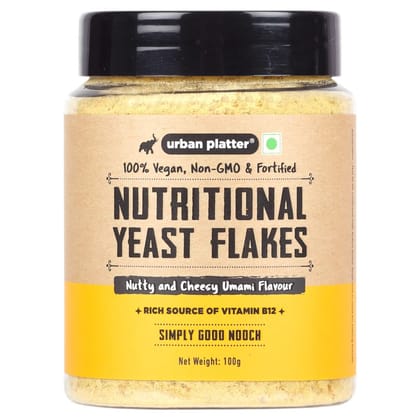 Urban Platter Nutritional Yeast Flakes, 100g [Good Source of B-Vitamins| Gluten Free| Nutty and Cheesy Tasting Nooch | Perfect for Vegetarians | Seasoning]