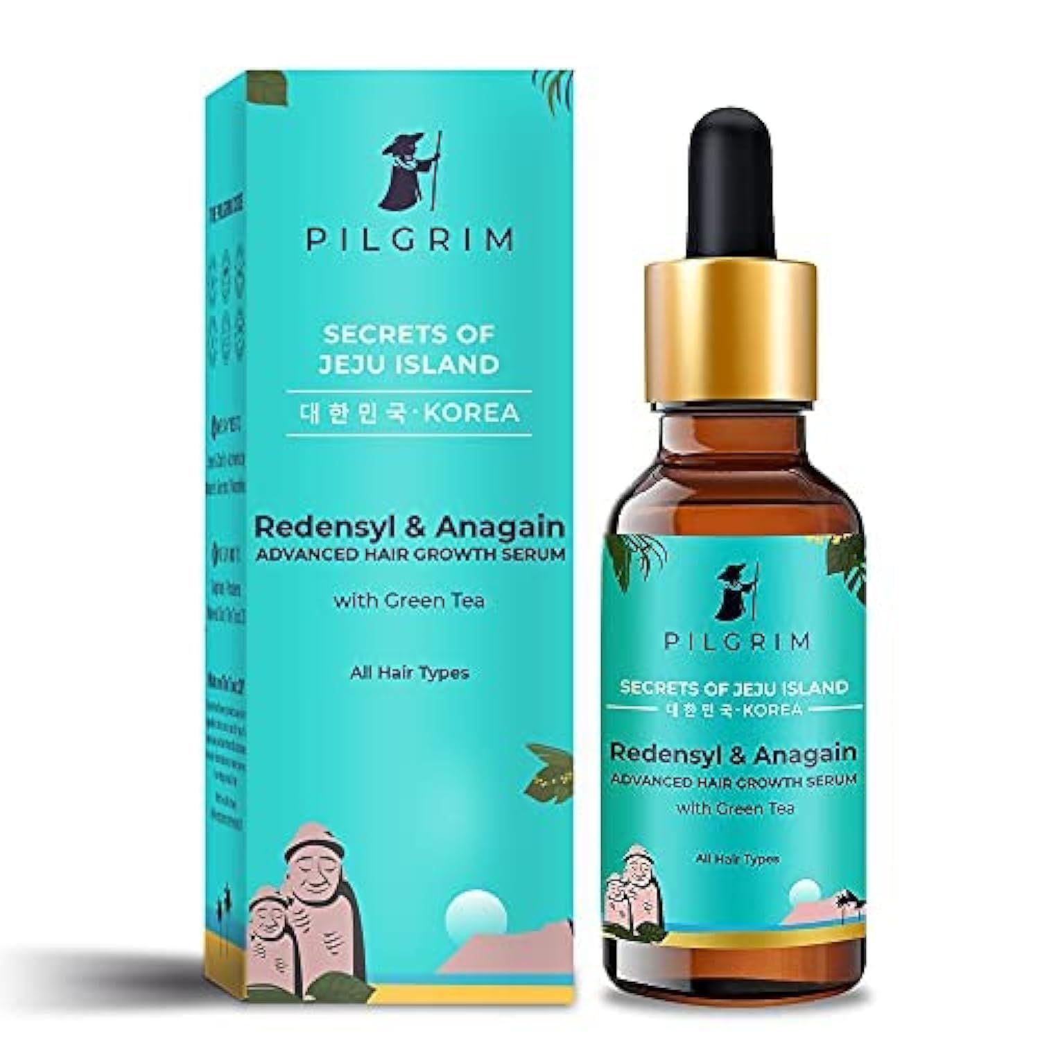 Pilgrim Redensyl 3% + Anagain 4% Advanced Hair Growth Serum with Natural Ingredients, Controls Hair Fall, Stimulates Hair Growth, Increase Hair Density | Hair Growth Serum for Men & Women