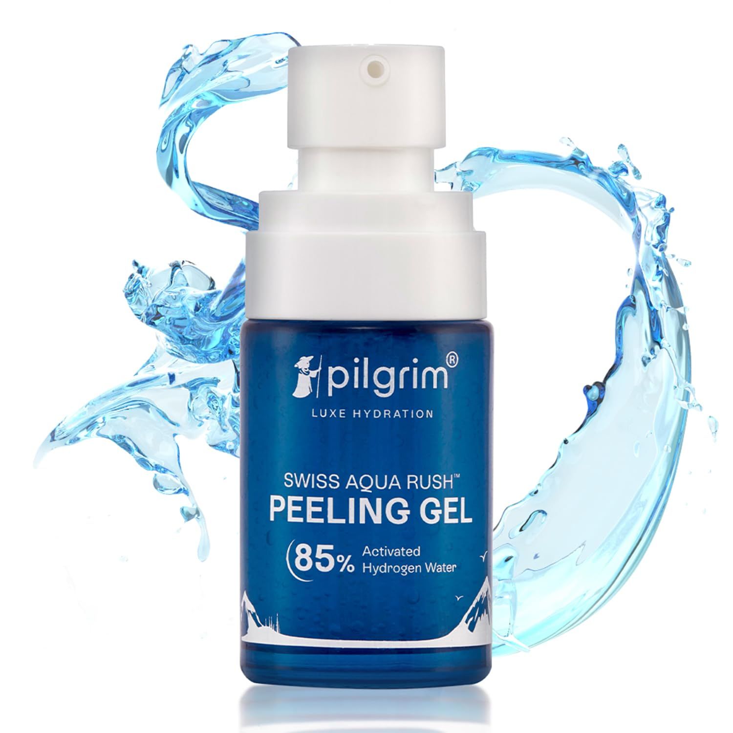 Pilgrim Swiss Aqua Rush� Peeling Gel for Face | Crafted with powerful hydrators- Swiss Aqua Rush�, Pentavitin & 85% Activated Hydrogen Water | Exfoliates to reveal fresh & radiant skin | 30gm