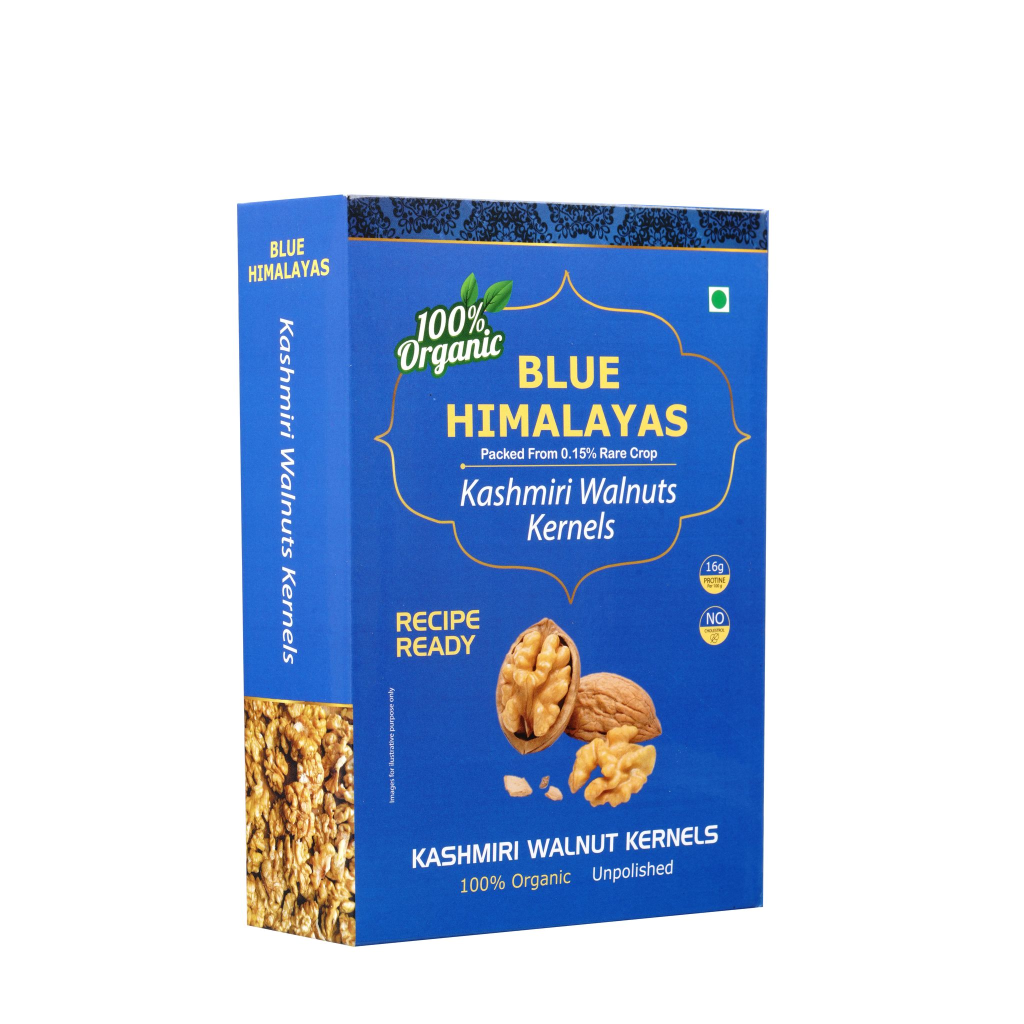 "Blue Himalayas Organic Kashmiri Walnut Kernels 500gm - 100% Organic Unpolished"