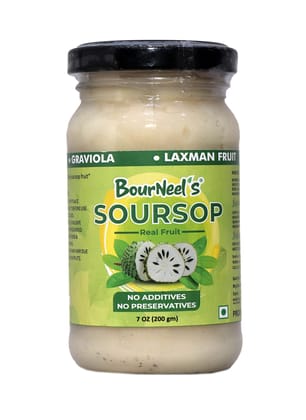 BourNeel's® Soursop Fruit Jar 200gm Pack of 1 | No Preservatives | Graviola Laxman Phal Fruit | High Vitamin C |