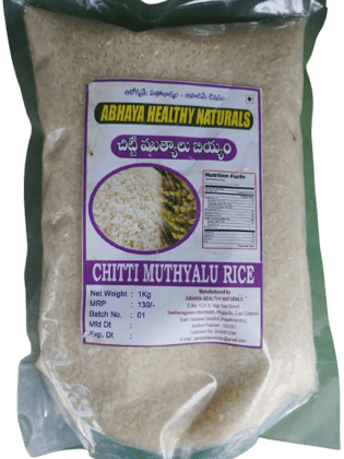  Abhaya Healthy Naturals Chitti Muthyalu Rice - 1 Kg