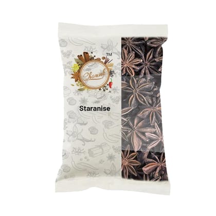 Chounk Natural Whole Star Anise | Aromatic Chakri Phool | Badiyan Phool Whole Spices | Star Shaped | Aromatic Spices