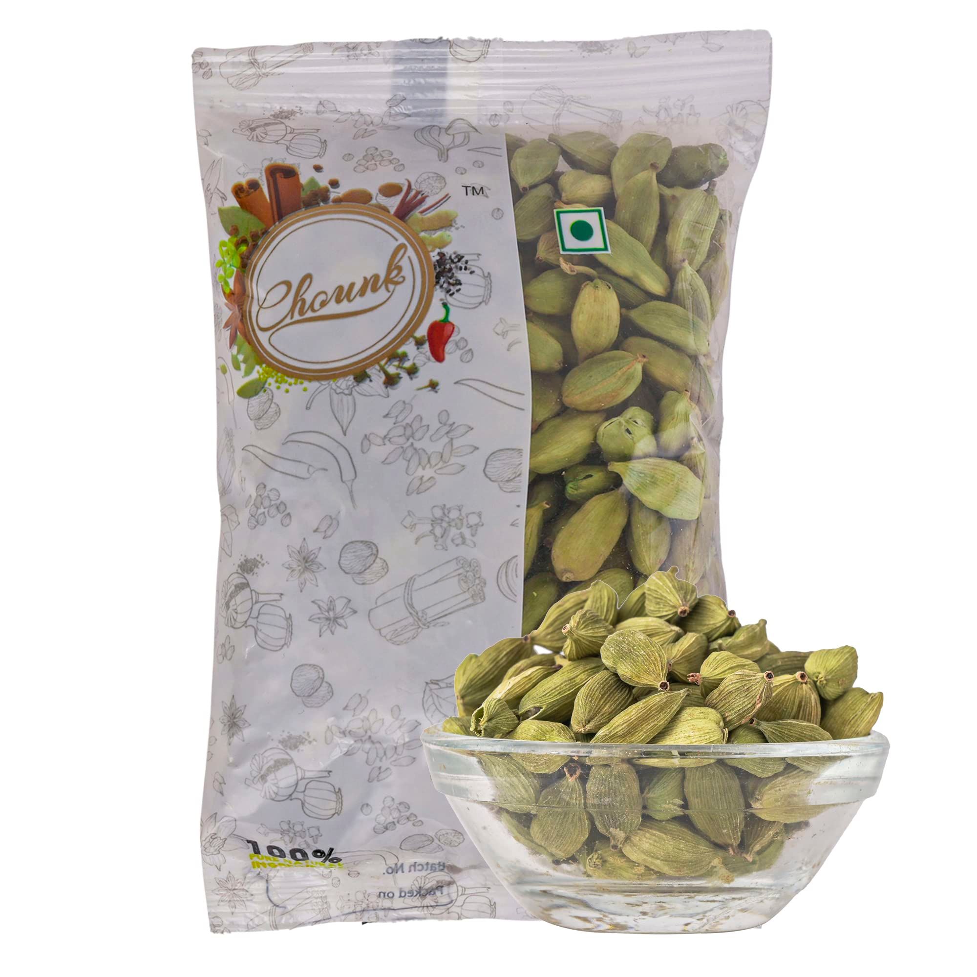 Chounk Green Cardamom| Choti Elaichi (8 mm) | Preservative Free | Sabut Elaichi