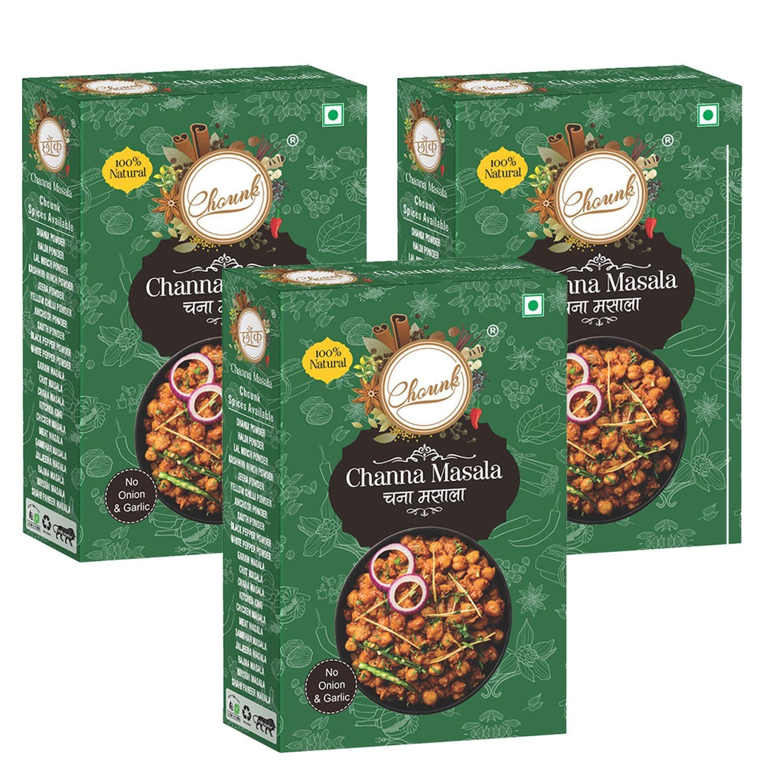 Chounk Punjabi Chana Masala Powder | No Onion No Garlic | Blended Spice Mix | For Delicious & Flavourful Cooking | Ready Masala Powder