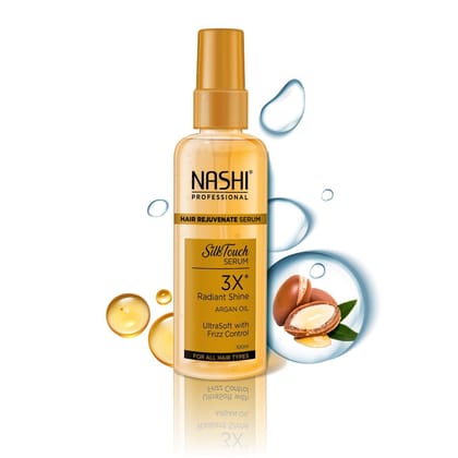 NASHI Professional Hair Rejuvenate Serum 100ml, Argan Oil Hair Serum for Rough and Unmanageable Hair