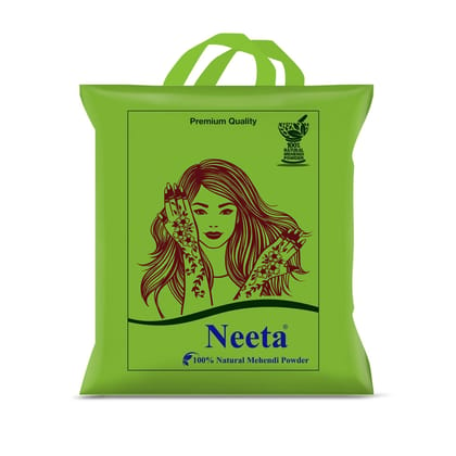 Neeta 100% Natural Mehendi Powder for Hair Colour 500g Pack of 2, Pure Rajasthani Henna Powder with GI Tag for Hair, Hands & Feet, Rich Brown Shades