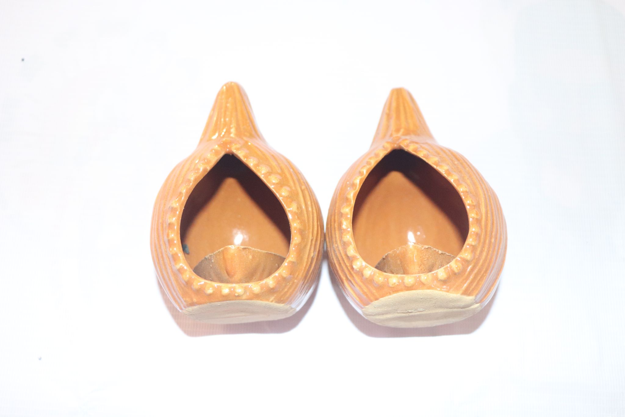 HANDMADE Clay Deepam & Coconut Lamp (Set of 2) for Pooja