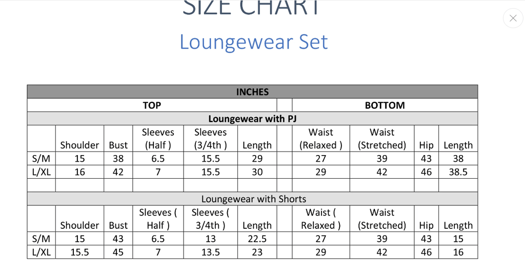 Size Guide