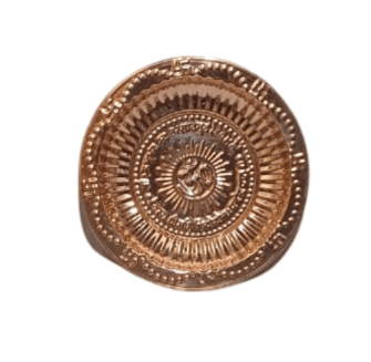 Copper Pooja Thali with Om Symbol (5 inch)