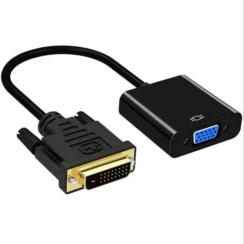 DVI To VGA Adapter VGA Converter Cable, For Computer (Black)