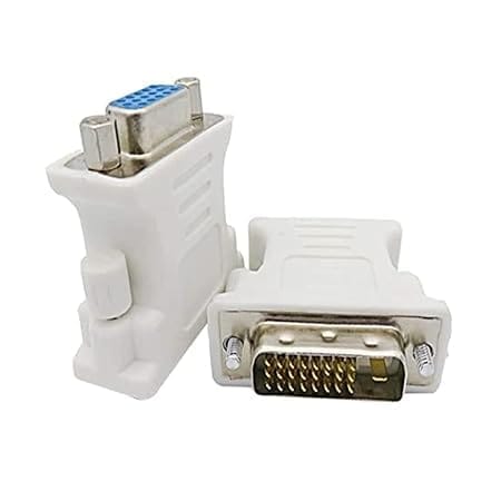 DVI 24 +1 Pin DVI to VGA Male to Female Video Converter Adapter Compatible with PC Laptop for Graphics Cards, Computer, HDTV, Monitor