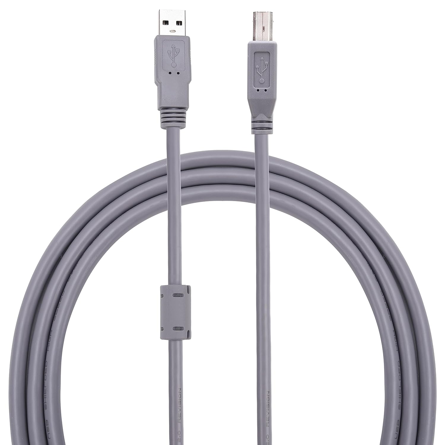 USB 2.0 Printer Cable, A Male to B Male High speed Cord 5 Meter (Grey)