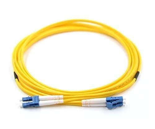 Fiber Optic LC/UPC-LC/UPC SM DX Patch Cable Cord (Yellow, 5M)