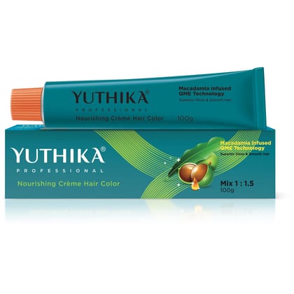 Yuthika Professional Creme Hair Color 2.0 Darkest Brown 100gm, Permanent Hair Colour, Professional Salon Hair Colour