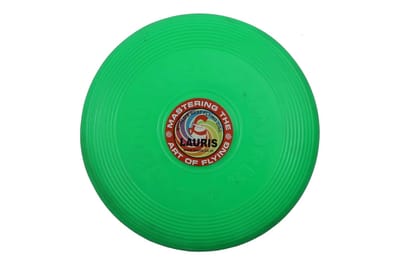 LAURIS Frisbee Flying Disc Toy for Kids/Dogs Unbreakable Soft Flexible Virgin Plastic | Colour green Diameter 23 Centimeters