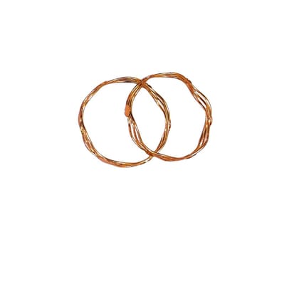  Gold Plated Twisted Bangle Set of 2